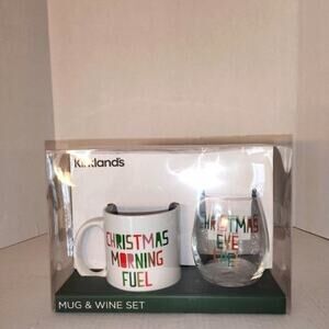 Kirkland's Christmas By Kirkland's Christmas Mug & Wine Set Multi Color Modern